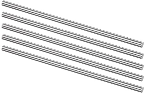 QUARKZMAN 5pz Aste Metalliche Rotondo in Acciaio 4,6mm x 150mm per Tornio | Utensile Barra Tornio Acciaio ad Alta Velocità HSS, Ingranaggi Trapani Torni Macchine Foratura, Fai Da Te