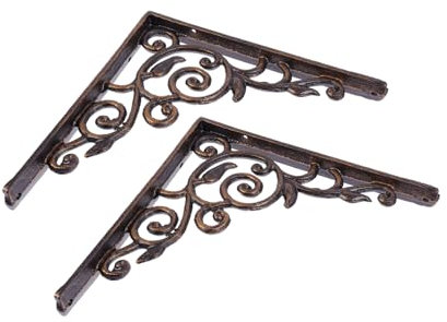 HEMOTON 2st Gusseisernes Stativ Wandhängende Regale Pflanzenaufhänger Für Die Wand Halterung Zur Befestigung Von Regalen Wandmontierte Rackhalterung An Der Wand Montiert Eisen Rahmen