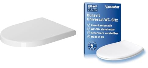 Duravit WC-Sitz Starck 3, Toilettendeckel mit Absenkautomatik & Universal Toilettendeckel mit Absenkautomatik