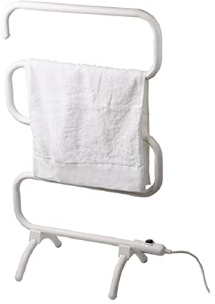 Scaldasalviette/Scaldasalviette Elettrico Indipendente, Termostato per il Bagno di Casa Portasciugamani Riscaldato, Radiatore Portatile con Portasciugamani Riscaldato in Lega di Alluminio a 5 Barre,