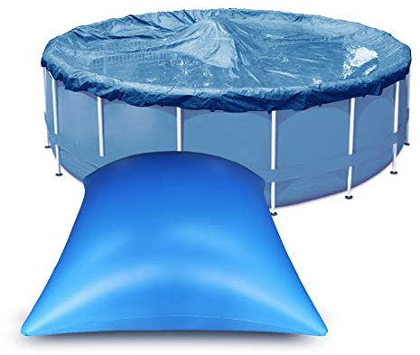 Poolkissen Winter Viereckig 4×4ft, Pool Kissen Überwinterung, Luftkissen Pool Winter Zubehör Aufblasbar für Pool Abdeckung und Abdeckplanen Poolpolster Winterkissen mit Sicherheitsventil (1 Stück)