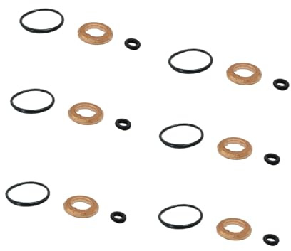 DLUKFOI 6x O-Ring Reparatursatz Kraftstoff Einspritzdüsen Dichtungen Injektor Dichtungssatz Für Audi A4 Q5 Q7 059130519B