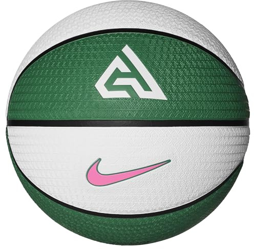 Nike Playground Basketball 8P 2.0 Giannis Antetokounmpo – Outdoor Street Basketball – Deflated geliefert, Malachite/Blue Tint/Black/Playful Pink, 7
