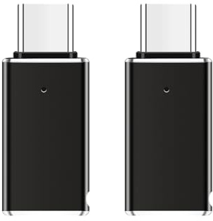 Tabanzhe Adaptateur Lightning femelle vers USB C mâle - 2 adaptateurs Lightning vers USB C - Convertissent le chargeur PD rapide de 35 W et le transfert de données pour la plupart des câbles de