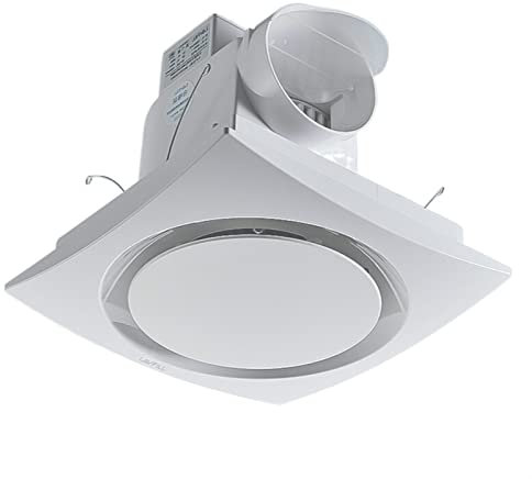 Extractor de aire Ventiladores de ventilación Extractor de montaje en techo de 10 pulgadas, Ventilador doméstico de bajo ruido, Extractor de tubo de techo cuadrado for baño, inodoro, cocina, dormitori