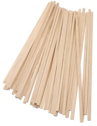 TEHAUX 100 Stücke Holzstab Diy Material Quadratisches Holzstab Accessoire Bastelmaterial Diy Holzhandwerk