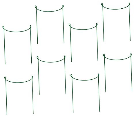 YARNOW 8stücke Kletterpflanzenstütze Eisenpflanzenstütze Pflanzenstützring Kletterpflanzenhalter Topfpflanzenstützstange Metall Runde Unterstützung Für Buschige Pflanzen