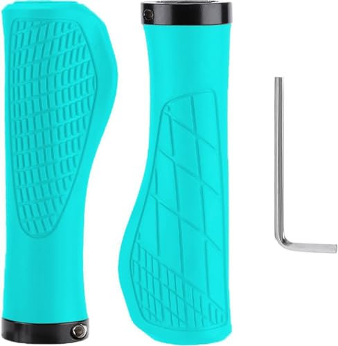 PDSQL Fahrradgriffe, 1 Paar Fahrradgriffe Ergonomisch Lenkergriffe Fahrrad, Fahrradlenker Lenkergriff Rutschfester Lenkergriffe für 22mm Fahrrad, Mountainbike, Rennrad Lenker Griffe (Green)