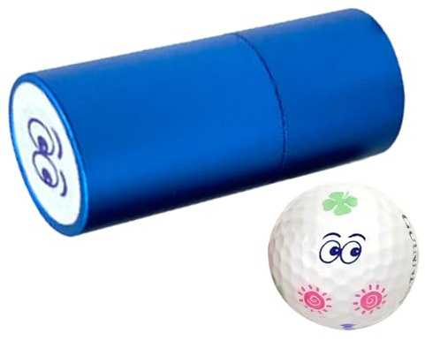 Golfboll stämpel personlig golfboll markerare hållbar snabbtorkande golfboll stämpel golf tillbehör snabb identifiering av boll, fotokänslig bläckstämpel golf tillbehör