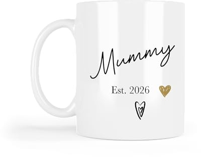 UNIQUEPGIFTS New Mummy Mug 2026, Mum Gifts, Pregnancy Reveal, Christmas, Birthday, White 11 Oz