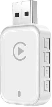 Adaptador Inalámbrico 2-en-1 CarPlay y Android auto Plug & Play Compacto | Convierte conexión por cable en inalámbrica compatible con iOS 10+ y Android 11+ para coches con sistema original