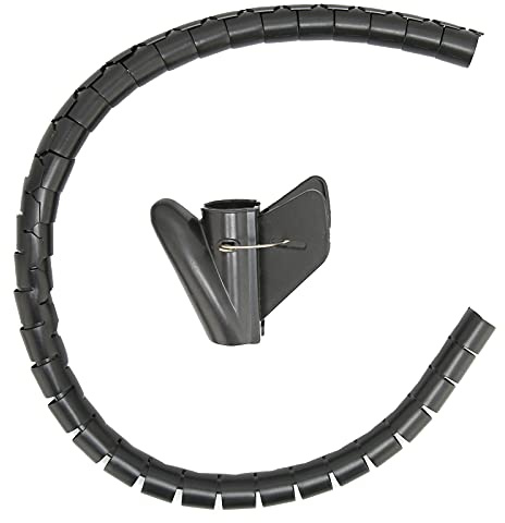Organisateur de Manches de câble Organisateur de Fil enroulé Tube de Gestion Ouverte avec Clip Noir pour Usage Industriel/Bureau (Φ8 mm)