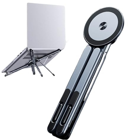 Tablet-Ständer | Magnetischer Laptop-Tablet-Halter aus Aluminiumlegierung, magnetisches Handy-Stativ, für Reisen, Büro, Outdoor, Schreibtisch, Heimschreibtisch