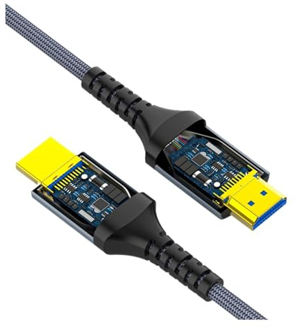 Cavo In Fibra Ottica 8K HDMI 2.1 8K60Hz 4K120Hz Cavo HDMI HDR Dinamico/eARC/HDCP 2.3, Compatibile Con LG/Samsung/Sony TV/PS5/Blu-ray(2m)