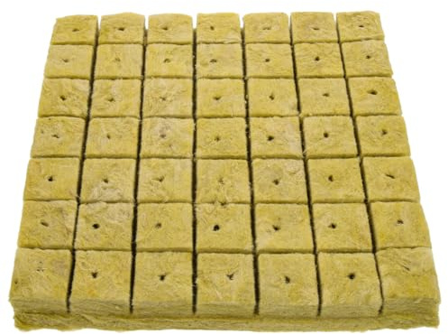 Abaodam Bloc de Culture Hydroponique 49 Cubes 40X40X40 MM Substrat Semis sans Terreau Respirant Hydratant pour Pépinière Jardinage Hors Sol Engrais Naturel Plantes Fleurs