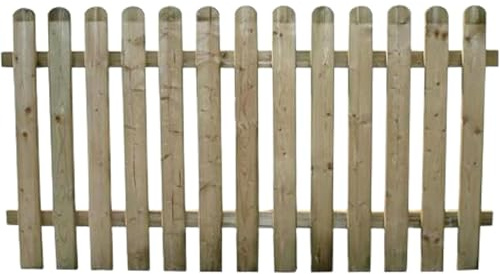 Staccionata in legno per Giardino Cancello Cancelletto Recinzione da Esterno Resistente alle Mufffe con Certificazione PEFC Ideale per Recinto Recinzioni Varie Dimensioni (180x80 cm)