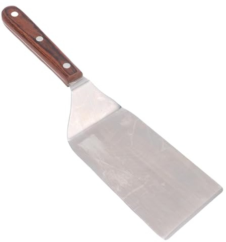 Phefop Espátula para Parrilla, Espátula para Cocinar, para Parrilla de área Grande, para Cocinar de Acero Inoxidable con de Madera, Superficie Ancha para Girar, Agarre Térmico, para Banquete Familiar,