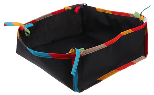 HAKIDZEL Organizador para Cochecito de Ñiño en Tela Oxford Negra, Cesta Inferior Portátil y Estable para Almacenamiento en Viajes y Uso al Aire Libre