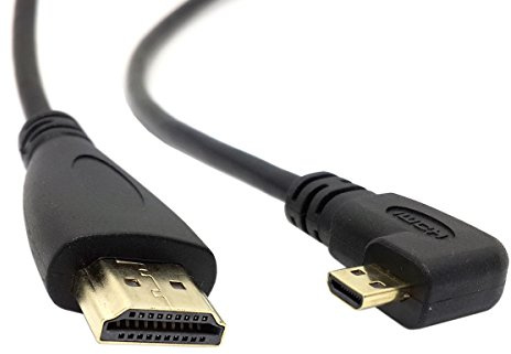 chenyang HDMI auf Micro HDMI 90 Grad rechtwinkliges HDTV Kabel für Handy Tablet Kamera 0.5M