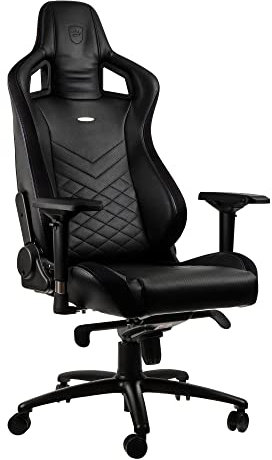 noblechairs Epic Gaming Stuhl - Bürostuhl - Schreibtischstuhl - PU-Kunstleder - Inklusive Kissen - Schwarz/Blau