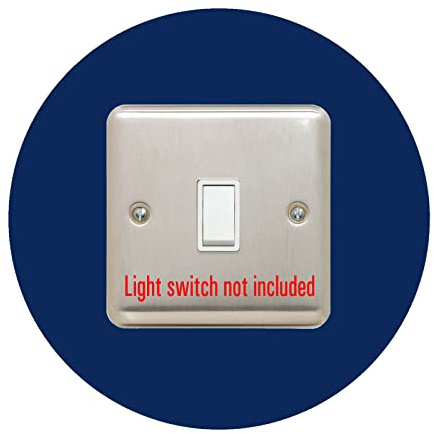 Single Light Switch Surround | Round | Acrylic Back Panel or Finger Plate | Plug, Colour:Navy