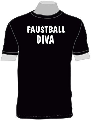 Faustball Diva; T-Shirt schwarz, 52/54; Gr. XXL; Damen