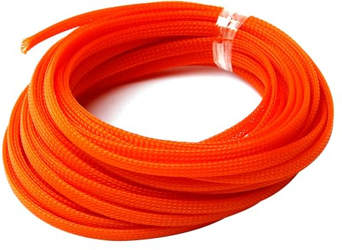 Othmro 10m Cable Tidy Sleeve, Diameter 6mm, Braided Cable Management Protector, Cable Organizers Wire Tidy Tube for Desk TV PC, 1 Pc Orange