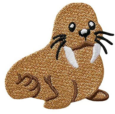 Bügelbild Aufnäher Patch Applikation zum Aufbügeln Robbe 5,0 x 5,0 cm
