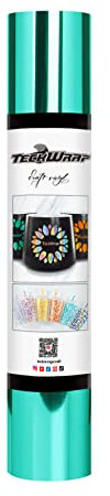 TECKWRAP Chrome Mint Green Adhesive Craft Vinyl Roll 1ftx5ft