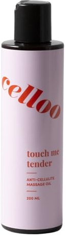Celloo Anti cellulite Öl mit natürliche Inhaltsstoffe, Massageöl gegen Cellulite und Dehnungsstreifen mit Avocadoöl und Traubenkernöl, straffendes und festigendes Körperöl, Vegan 200 ml