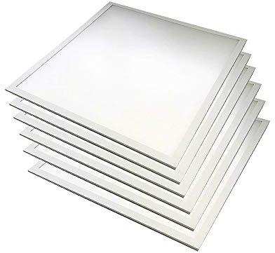 Hometric LED Panel Ceiling Light Square Pure White Tiles 6000K Daylight 600x600 48W 4400 Lumens, Long Life High Power Factor IC Driver