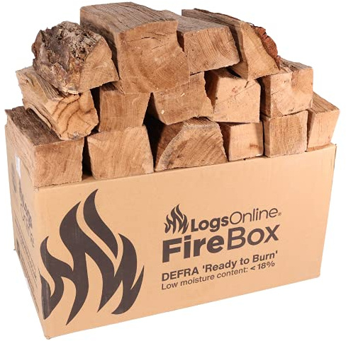 Hardwood Kiln Dried Birch Firewood Logs for fire Pit, 120kg Chunky Logs Perfect for Pizza Ovens, Fire Pits, Chiminea, BBQ Wood Burner Kiln Dried Hardwood Under 20% Moisture. Ready to Burn Fire Logs. | Suitable for fire pits, chiminea, BBQ, wood burner and large pizza ovens. Chunky cut hardwood logs.