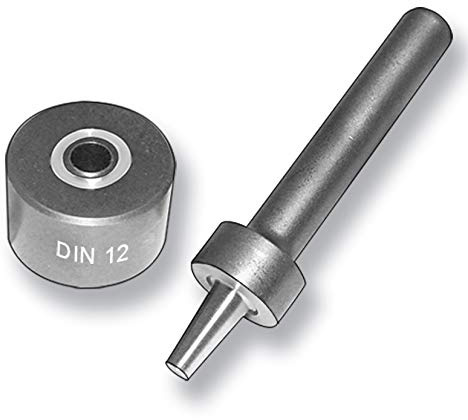 Rundösen Ø 12 mm Edelstahl Ösen Einschlagstempel Locheisen Lochungsunterlage (Einschlagstempel für Rundösen Ø 12 mm))