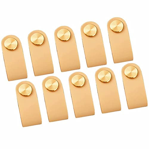 Creatwls 10 Stücke Kleiderschrank Schrankgriff Türgriffe Nordic Klassische Möbel Schubladengriff, Leder Kommode Möbelknopf Zieht Küchen Türgriff