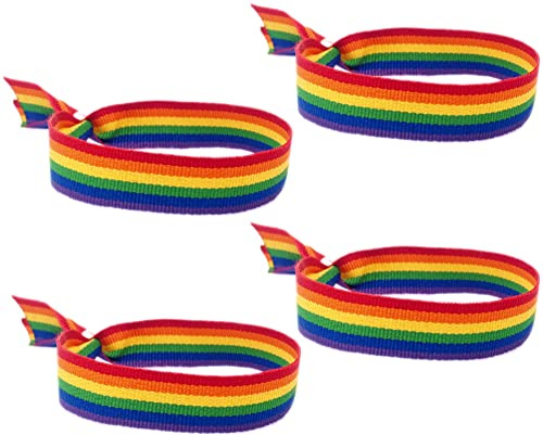 PRIDE Armband 4 LGBTQ Arbänder aus Stoff, Regenbogen Rainbow