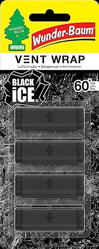Little Trees Arbre Magique Vent Wrap Invisible Black Ice Perfumed Air Freshener Super Long Lasting Scent for Car, Home, Office, etc