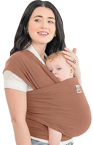 KeaBabies Babytrage Ab Geburt - Atmungsaktive Babytragetücher, Babytrage Neugeborene Ab Geburt, Babytuch Tragetuch Baby Neugeborene, Kleinkind Handfreie Baby Carrier (Terracotta)