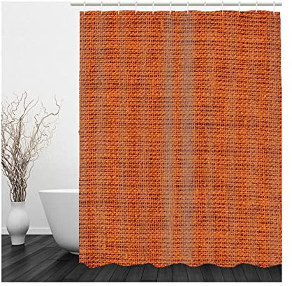 Whoiy Duschvorhang 120X180 Retro, Duschvorhang Eckbadewanne Polyester Bath Curtains Gestricktes Netz Rot für Outdoor Hotel