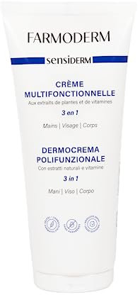 Farmoderm Sensiderm Dermocrema Polifunzionale - Creme Corpo e Viso Super Idratanti - Azione Nutriente e Protettiva per la Pelle Secca e Molto Secca - Ideale per Uomo e Donna - 200ml