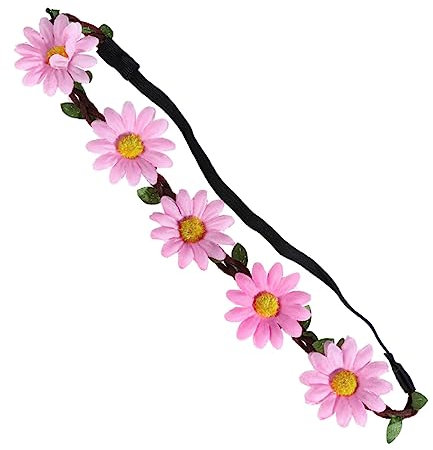 DOITOOL 5stücke Teiliges Sonnenblumen Haarband in Bohemia Stil Lebensechte Blumenhaarreifen Für Hawaii Strandparty Hula-tanz Tropische Themenfeiern Handgefertigter Blumenschmuck Für Damen
