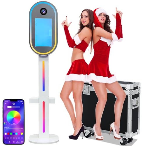 SNBGRYE Magic Mirror Photo Booth Machine, 15,6-Zoll-Touchscreen-Fotokabine FüR Kameras/DSLR Fotokabinen, Mit Mini-Computer + Flightcase, FüR Hochzeitsfeiern