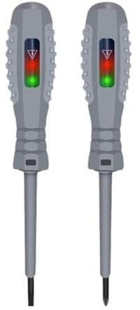 2-teiliges Spannungsprüfer-Set, 2-in-1, hohes Drehmoment, starker magnetischer Schraubendreher, Stromdetektor, Dual-Licht-Messstift, elektrische Schaltungsprüfer-Stifte für AC/DC-Schaltungserkennung