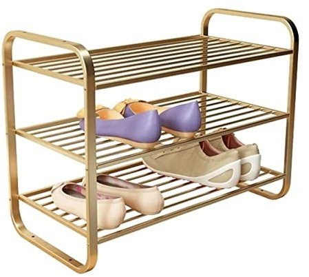 WDICHUHAN X Schuhablage 3-stöckiges Schuhregal aus Metall, freistehend, Schuhregal für Eingangsbereich, Flur, Wohnzimmer, Schlafzimmer Multifunktionaler Schuhregal