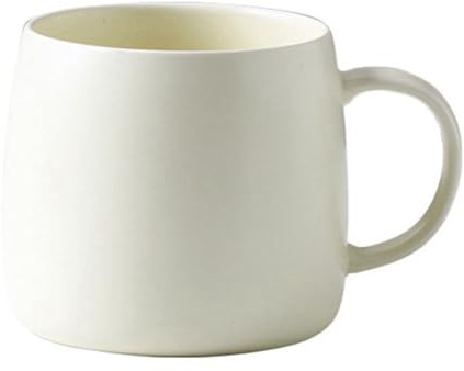 YlobdolY 480ml Großer Keramik-Kaffeebecher Mit Henkel,Einfarbig Glasiert Moderne Minimalistische Kaffeetassen Latte Tassen Teetassen Für Büro Und Haus,Einzigartiges Geschenk Für Männer Frauen (Cream)