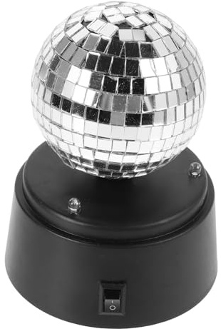 Kisangel Rotierendes Discolicht Für Ktv-bar Batteriebetriebene Mosaik-tischlampe Mit Spiegel Für 70er-jahre-disco-partys