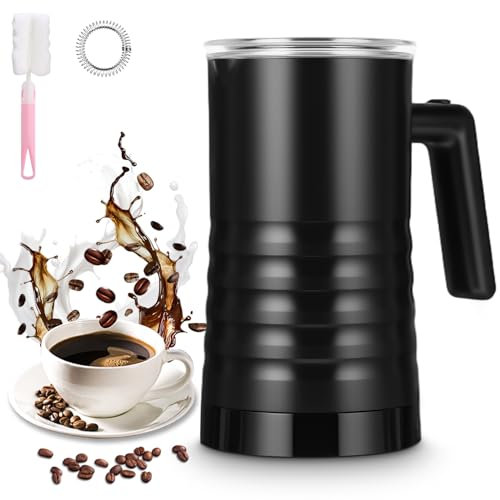 580ml Elektrischer Milchaufschäumer 4-in-1 mit Antihaftbeschichtung Für heißen und kalten Milchschaum, automatische Abschaltung, ideal für Kaffee und Milch Latte Cappuccino