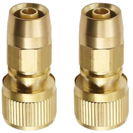 2 connettori di riparazione per tubi flessibili espandibili in ottone, connettori per parti di tubi da giardino, accessori per connettori di riparazione per tubi flessibili, connettori femmina maschio