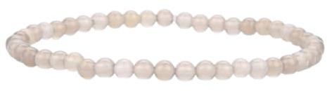 Handgjort armband med 4 mm pärlor – naturliga stenpärlor för yoga, mala och boho-stil – stretchigt armband för kvinnor och män, Eine Grösse, Sten, Ingen ädelsten