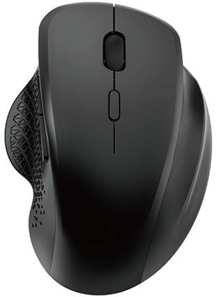 ISMMIK Bluetooth Rechargeable 2.4G Vertical Wireless Ergonomic mouse Computer Mouse Optical Mouse 800/1200 /1600 DPI 5 Buttons for Laptop Desktop PC Macbook Black