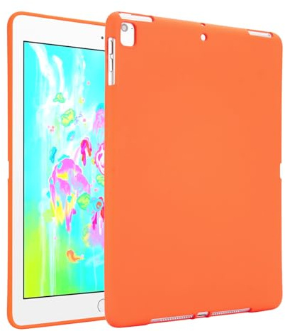 HUOLUNGJIN Compatible con iPad de 5ª/6ª generación (9.7 pulgadas, 2017/2018), compatible con iPad Air 2, funda protectora de silicona suave de TPU mate delgada para 9.7 pulgadas, 2017/2018 (amarillo)